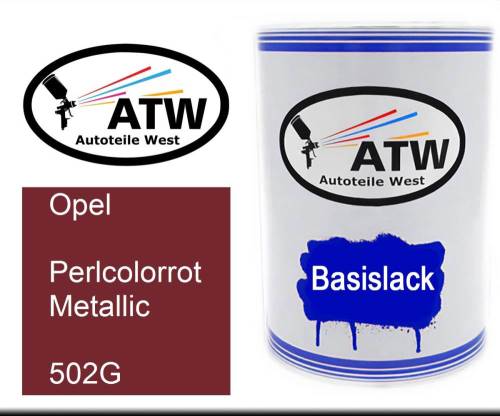 Opel, Perlcolorrot Metallic, 502G: 500ml Lackdose, von ATW Autoteile West.